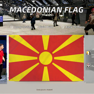 Banderas de Macedonia Rectangulares Resistentes al por Mayor, Impresas Digitalmente, para Festivales y Celebraciones, Banderas Nacionales de Todo el Mundo - Product Image 5