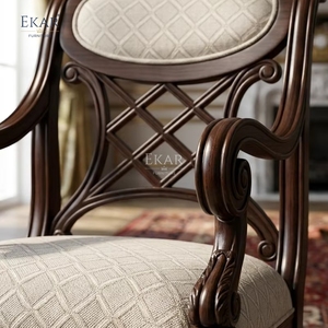 <span class=keywords><strong>Fauteuil</strong></span> à dossier en treillis Meridian Regency |   Sièges d'appoint classiques français de luxe - EKAR - Product Image 5