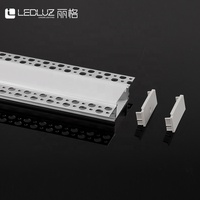Profilé LED en aluminium sans cadre pour éclairage linéaire de plafond et de mur en cloison sèche avec canal pour bande COB de 40 mm