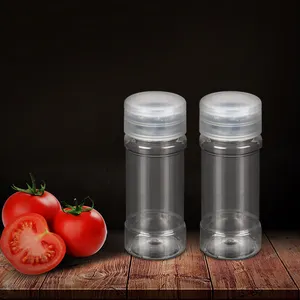 Heißer verkauf richtigen preis 120ml Kunststoff PET pfeffer verpackung shaker kunststoff küche spice jar