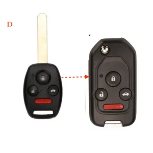 MRD Plastic Key Case Fit For For Honda Fit Jazz Civic CRV Plastic Fob Protector Replacement Case Shell