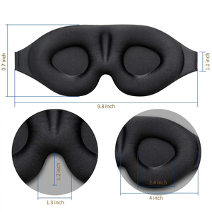 Masque de sommeil 3D ergonomique avec coque concave pour bloquer la lumière, pour femmes et hommes - Product Image 2