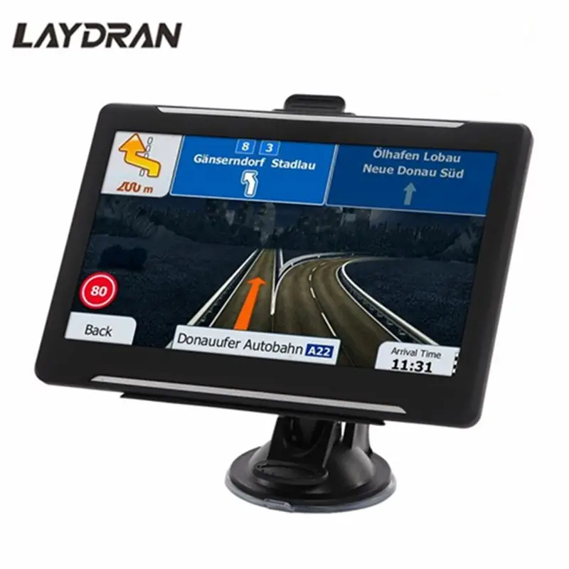 Спутниковый навигатор для грузовика, GPS-навигатор с емкостным сенсорным экраном HD 7 дюймов, 256 Мб, 8 ГБ, автомобильный GPS-навигатор с бесплатными картами мира