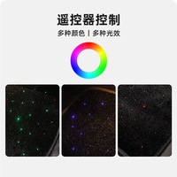 Alfombrilla de fibra óptica personalizada Starlight Led para coche, 4 Uds., fibra óptica Universal intermitente, Control de música, luz de estrella, alfombrillas para coche, luz de alfombra