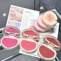 Palette de maquillage Cappuvini Gradient Soft Mist Mineral Waterproof Blush Matte Girly Cosmetic, étiquetage ODM, maquillage crème longue tenue pour le visage.