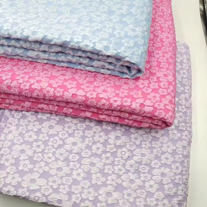 Moda de fábrica 100% poliéster T800 tela Jacquard pequeño patrón de flores 3D para salida de ropa - Product Image 5
