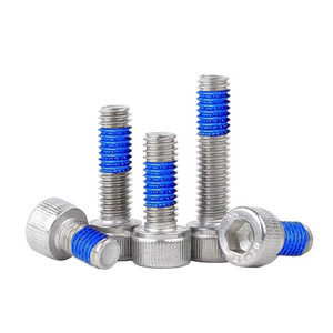 Tornillo de Fijación de Nylon Azul Antiaflojamiento, Grado 8.8 10.9 M12 M16 M20, con Parche de Nylon, Tipo Allen, Galvanizado - Product Image 4