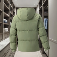 Veste en duvet pour homme, veste en duvet imperméable à capuche pour l'hiver, veste en duvet polyvalente personnalisable pour la mode de rue en plein air