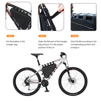 Batterie triangulaire au lithium-ion pour vélo électrique 36V 48V 52V 60V 72V 20Ah 25Ah 28Ah 30Ah 35Ah 40Ah pour moteur 2000W 3000W 5000W Grande capacité