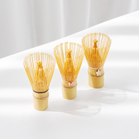 Accessoires Matcha Très Demandés : Fouet à Matcha Traditionnel en Bambou Fait Main, Mélangeur Matcha Chasen avec Breloque Personnalisée