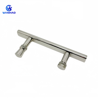 Poignée de porte de douche en acier inoxydable avec barre de traction en verre durable pour cabines de douche modernes