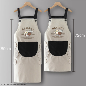 Delantal personalizado con logo, alargado, talla grande, impermeable y resistente al aceite, estilo coreano, para cocinar en la cocina del hogar, nuevo estilo 2026 - Product Image 4