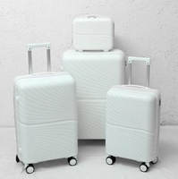 Juego de Maletas de Viaje Vibrantes, Maletas Rígidas de 4 Piezas, Bonitas Maletas con Ruedas Giratorias, Estuche de Cosméticos Combinado