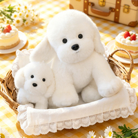 Figurines de chiots mignonnes et moelleuses sur le thème des animaux de compagnie, plusieurs races de chiens, poupées en peluche à fourrure douce pour ornement de bureau, décoration pour les amoureux des animaux