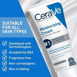 Crème hydratante en gros 8 oz pour peaux normales à sèches avec céramides et acide hyaluronique, usage quotidien visage et corps - Product Image 1