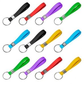 Hot Sales Cheap Custom Silicone Wristband Keychain Bracelet Lanyard <b>Wristlet</b> Keychain with logo - Product Image 6