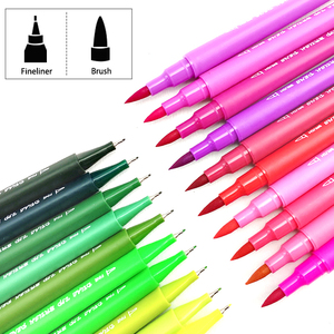 72 Kleuren Dual Tip Brush Pen Set, Niet-toxisch Geurloos Fineliner Tip Kalligrafie Art Markers Aquarel Brush Pennen - Product Image 3