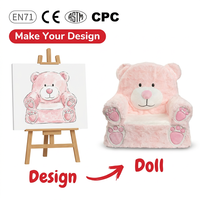Boneka Bayi Custom Non-Toksik Ramah Kulit, Mainan Hewan Isi Dakron, Teman Tidur Bayi Baru Lahir, Hadiah Boneka Beruang Pink Sofa