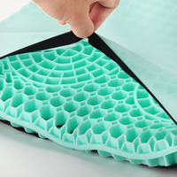 Coussin de siège en gel en nid d'abeille tissé de quatrième génération coussin de glace respirant doux et frais pour chaise de voiture et de bureau adapté à l'été