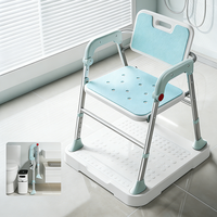 Chaise de douche moderne en alliage d'aluminium - Siège de bain mural et pliable OEM pour petite salle de bain