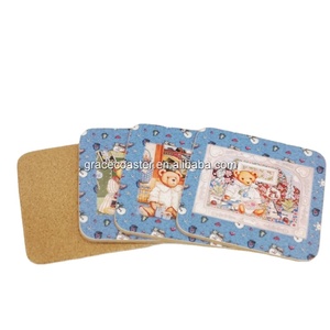 Hot Selling 5mm Thick Laminated Art Paper Coaster Promotional Christmas Souvenir Gifts Printed Coaster