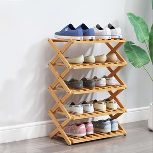 Zapatero Plegable de Bambú, Organizador Vertical de Zapatos para Espacios Pequeños, Zapatero Plegable Portátil - Product Image 5