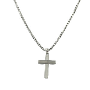 Men's Stainless Steel <b>Cross</b> Pendant Necklace Geometric Design Gift Jewelry 120218 - Product Image 2