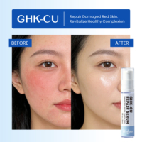 Sérum réparateur au peptide de cuivre GHK-CU, niacinamide, centella asiatica, sérum apaisant pour peaux sensibles, 30 ml, OEM, marque privée