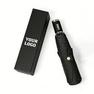 Parapluies pliables en polyester personnalisés pour cadeaux d'affaires en gros avec impression de logo - Product Image 1