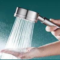 Douche à main standard pour hôtel en acier inoxydable SUS304, fonction simple, finition chromée, pour approvisionnement en gros pour salles de bain