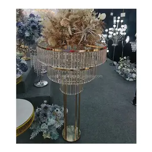 Gold electroplating Successively high flower stand wedding decoration