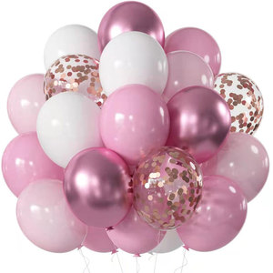 50 Paquetes <span class=keywords><strong>de</strong></span> Globos <span class=keywords><strong>de</strong></span> 10 Pulgadas para Arco <span class=keywords><strong>de</strong></span> Guirnalda, Rosa Metálico, Cromado, Oro Rosa, Decoraciones para Fiestas <span class=keywords><strong>de</strong></span> San Valentín y Bodas - Product Image 4