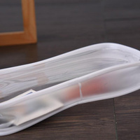 Étui à crayons personnalisé en PVC transparent résistant à l'eau, grande capacité, multifonctionnel, sac de maquillage tendance pour les voyages