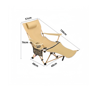 Chaise de camping portable ultralégère à dossier haut, modèle 2025, en tissu Oxford 600D, pliable en métal, design moderne, pour gym et pêche - Product Image 2
