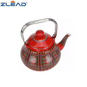 Bollitore per teiera smaltato stampato personalizzato 2L stili arabi bollitore da campeggio Emaye - Product Image 3