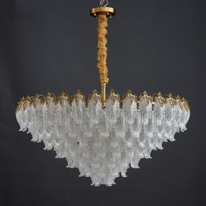 Lampes suspendues LED à design de <span class=keywords><strong>feuille</strong></span> de verre moderne Éclairage de mariage <span class=keywords><strong>Suspension</strong></span> Luminaire Lampen Décoration intérieure Lustre - Product Image 3