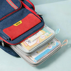 Organisateur de documents en forme de L à grande ouverture, pochette à poignée en maille, classeur A4 grande capacité pour étudiants, vente en gros - Product Image 4