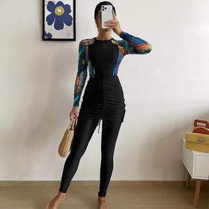 SIPO Ropa deportiva modesta para mujer de manga larga de 3 piezas Burkini Islamique Traje de baño musulmán Traje de baño - Product Image 3