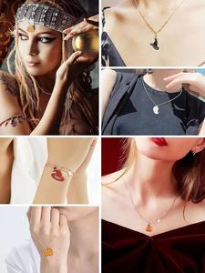 Модные милые позолоченные украшения для Хэллоуина, эмалированная тыква, шляпа с черепом, шармы ведьмы для изготовления браслетов - Product Image 5