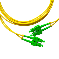 Kabel serat dupleks, 3.0mm 9 /125 Mode tunggal BI G657A1 kabel Patch serat optik SC/APC ke SC/APC