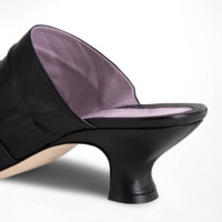 Chaussures mules pour femmes à talon moyen avec logo personnalisé Nouveau créateur de mode Qualité supérieure anti-froissement en cuir haut de gamme