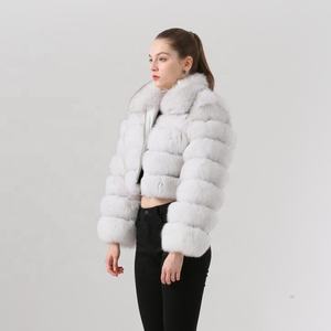 <span class=keywords><strong>Black</strong></span> <span class=keywords><strong>friday</strong></span> vente QC20045 nouveauté couleur personnalisée grande taille mode femmes hiver manteau de fourrure de renard veste de fourrure naturelle courte - Product Image 3