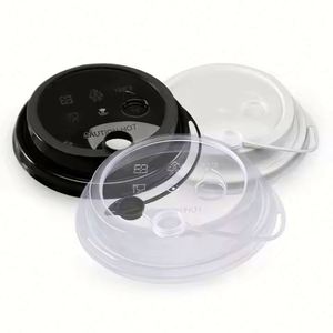 Tapas y Cierres de Botella de Plástico PP Desechables de Calibre 90MM para Tazas de Té de Burbujas y Café - Product Image 1