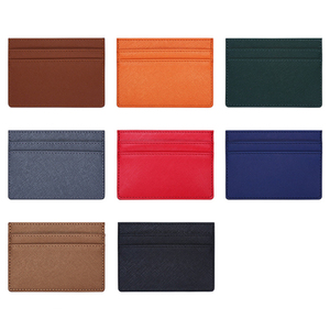 2022 PU cá nhân Saffiano da chủ thẻ với 5 khe cắm 2 mặt siêu mỏng kết hợp 9 màu sắc thẻ tín dụng kinh doanh đồng xu trường hợp - Product Image 4