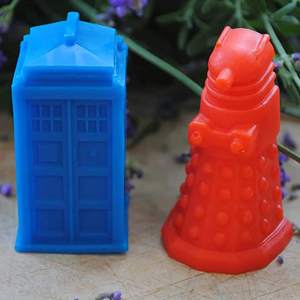 बहु समारोह मज़ा Tardis और Daleks डॉक्टर बर्फ घन मोल्ड ट्रे नई डिजाइन डॉक्टर Tardis Daleks बर्फ घन मोल्ड ट्रे - Product Image 1