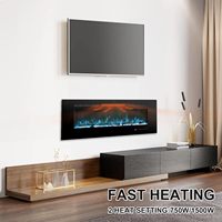Cheminée électrique encastrée et murale Kalsubo de 50 pouces pour usage intérieur. Équipé d'une télécommande