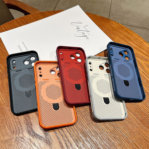 เคสโทรศัพท์แบบแม่เหล็กดูดซับความร้อน รุ่น Original Cooling สำหรับ iPhone 17 16 15 14 Pro Max พร้อมขาตั้งในตัว ดีไซน์ระบายอากาศแบบรังผึ้ง - Product Image 6