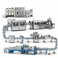Ligne de production automatique d'eau en bouteille 3 en 1 : soufflage, remplissage, bouchage, étiquetage et emballage – Solution complète