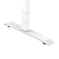 Bureau assis-debout électrique à 3 pieds en forme de L, cadre de bureau d'angle réglable en hauteur, double moteur