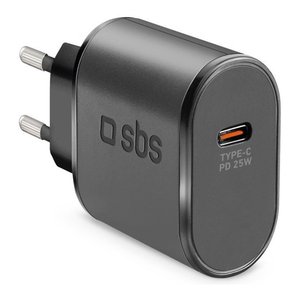 ที่ชาร์จติดผนัง Sbs Type-C 25W พาวเวอร์เดลิเวอรี่ สีดำ - Product Image 1